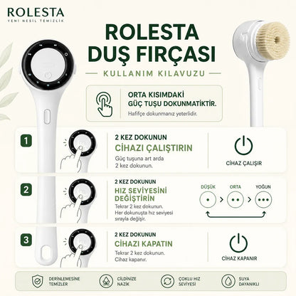 Mirelle Rolesta® 5 Başlıklı Şarjlı Duş Fırçası